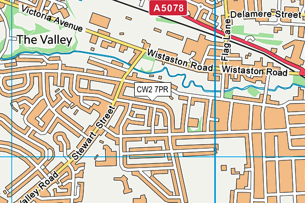 CW2 7PR map - OS VectorMap District (Ordnance Survey)