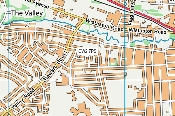 CW2 7PS map - OS VectorMap District (Ordnance Survey)