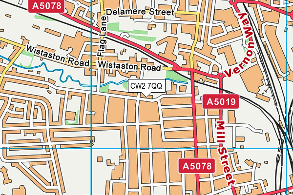 CW2 7QQ map - OS VectorMap District (Ordnance Survey)