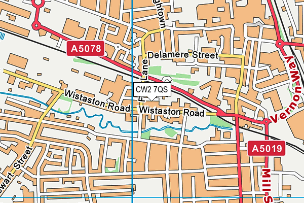 CW2 7QS map - OS VectorMap District (Ordnance Survey)
