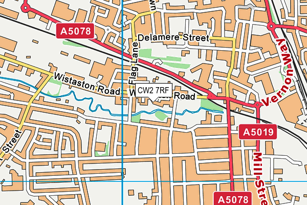 CW2 7RF map - OS VectorMap District (Ordnance Survey)