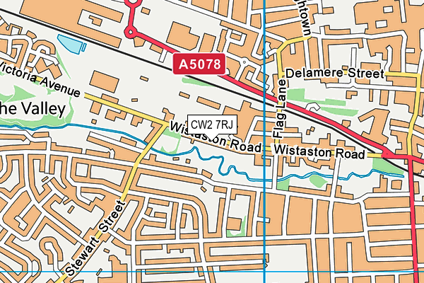 CW2 7RJ map - OS VectorMap District (Ordnance Survey)