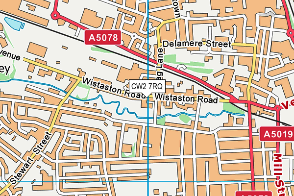 CW2 7RQ map - OS VectorMap District (Ordnance Survey)