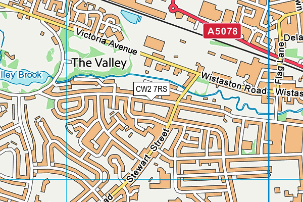 CW2 7RS map - OS VectorMap District (Ordnance Survey)