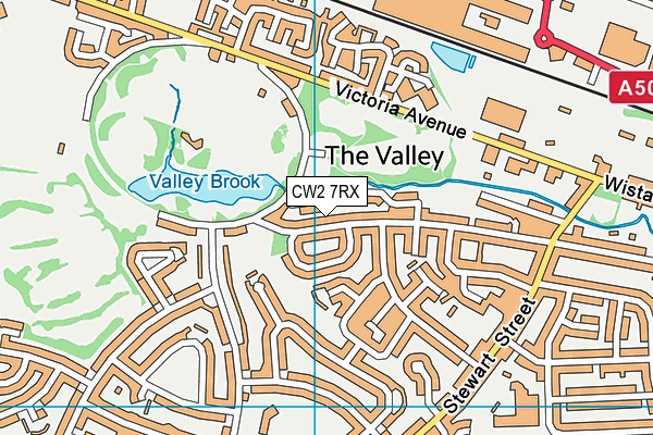 CW2 7RX map - OS VectorMap District (Ordnance Survey)