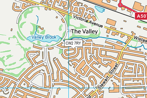 CW2 7RY map - OS VectorMap District (Ordnance Survey)