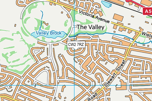CW2 7RZ map - OS VectorMap District (Ordnance Survey)