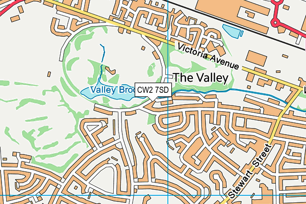 CW2 7SD map - OS VectorMap District (Ordnance Survey)