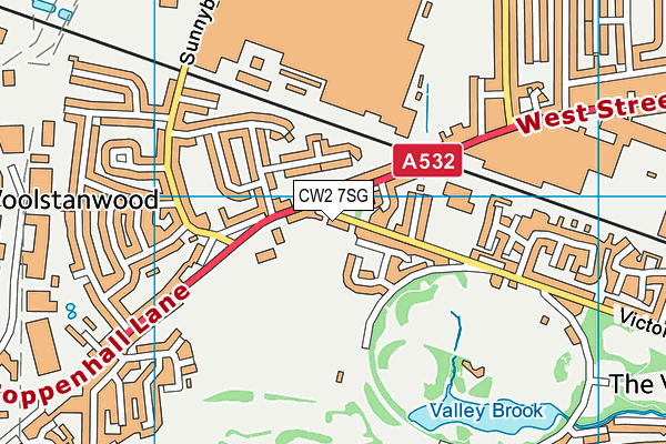 CW2 7SG map - OS VectorMap District (Ordnance Survey)