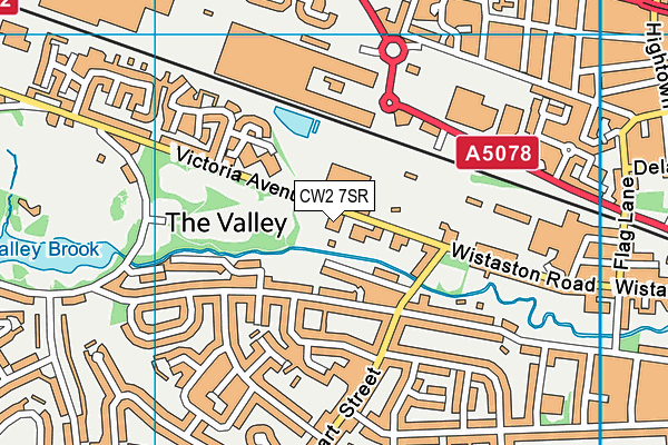 CW2 7SR map - OS VectorMap District (Ordnance Survey)