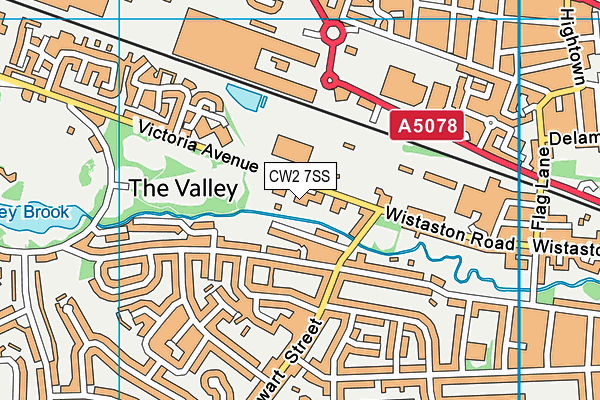 CW2 7SS map - OS VectorMap District (Ordnance Survey)