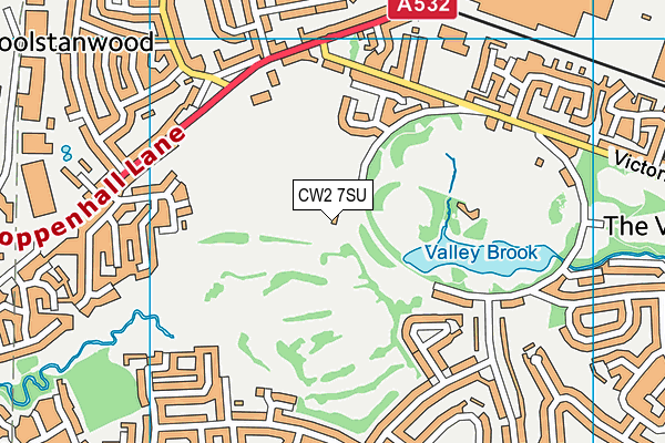 CW2 7SU map - OS VectorMap District (Ordnance Survey)