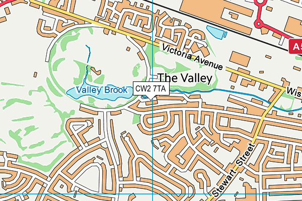 CW2 7TA map - OS VectorMap District (Ordnance Survey)