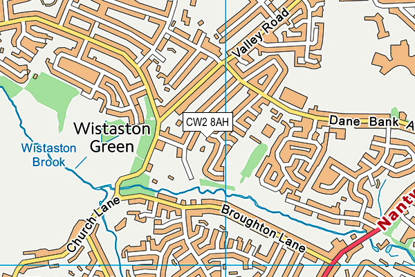 CW2 8AH map - OS VectorMap District (Ordnance Survey)