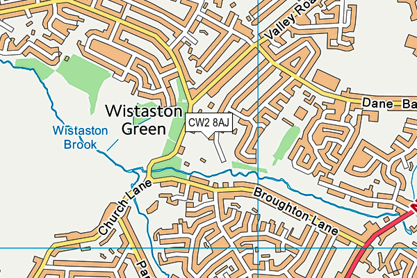 CW2 8AJ map - OS VectorMap District (Ordnance Survey)