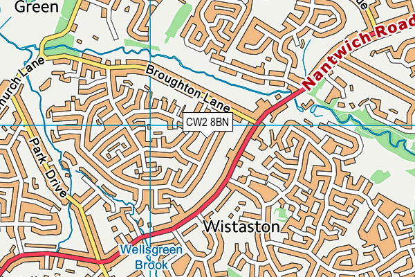 CW2 8BN map - OS VectorMap District (Ordnance Survey)