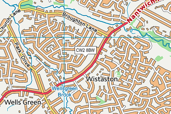 CW2 8BW map - OS VectorMap District (Ordnance Survey)