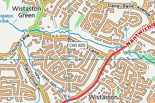CW2 8DD map - OS VectorMap District (Ordnance Survey)