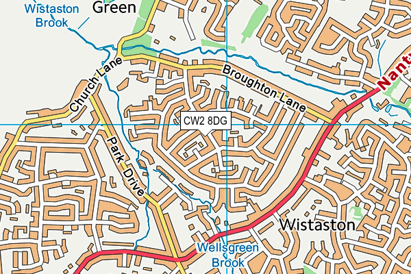 CW2 8DG map - OS VectorMap District (Ordnance Survey)
