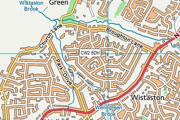CW2 8DH map - OS VectorMap District (Ordnance Survey)