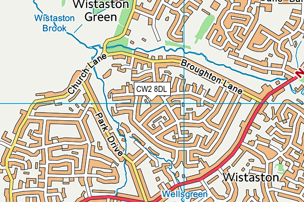 CW2 8DL map - OS VectorMap District (Ordnance Survey)