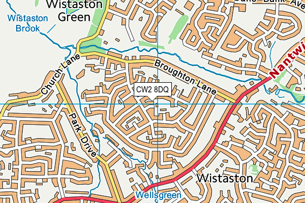 CW2 8DQ map - OS VectorMap District (Ordnance Survey)