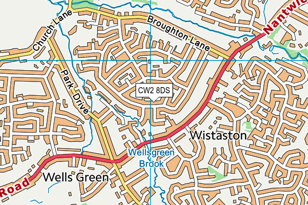 CW2 8DS map - OS VectorMap District (Ordnance Survey)