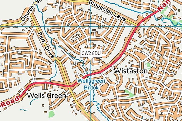 CW2 8DU map - OS VectorMap District (Ordnance Survey)