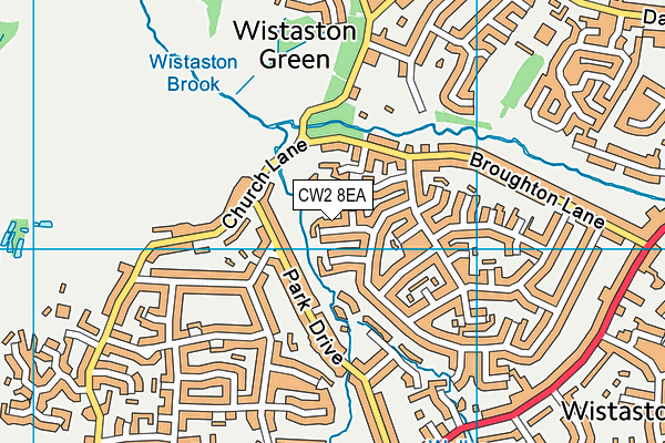 CW2 8EA map - OS VectorMap District (Ordnance Survey)