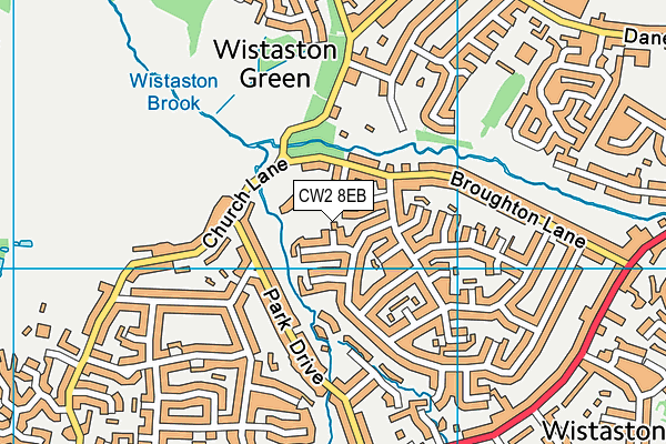 CW2 8EB map - OS VectorMap District (Ordnance Survey)