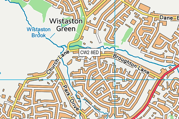 CW2 8ED map - OS VectorMap District (Ordnance Survey)