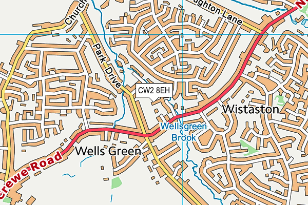 CW2 8EH map - OS VectorMap District (Ordnance Survey)