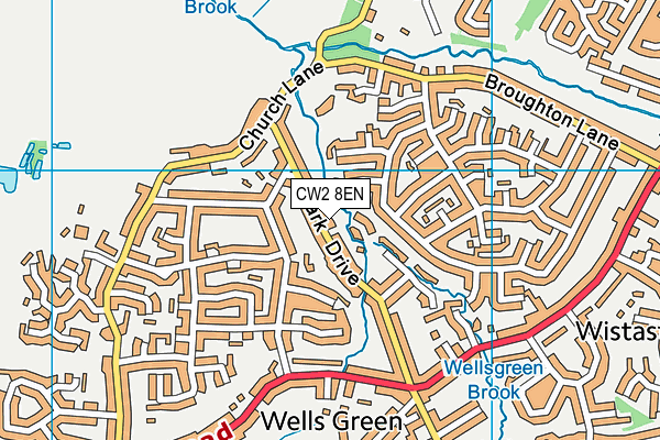 CW2 8EN map - OS VectorMap District (Ordnance Survey)