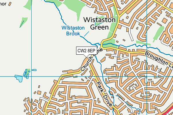 CW2 8EP map - OS VectorMap District (Ordnance Survey)