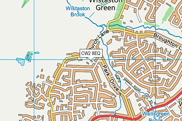 CW2 8EQ map - OS VectorMap District (Ordnance Survey)