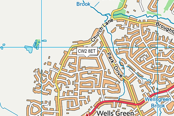CW2 8ET map - OS VectorMap District (Ordnance Survey)