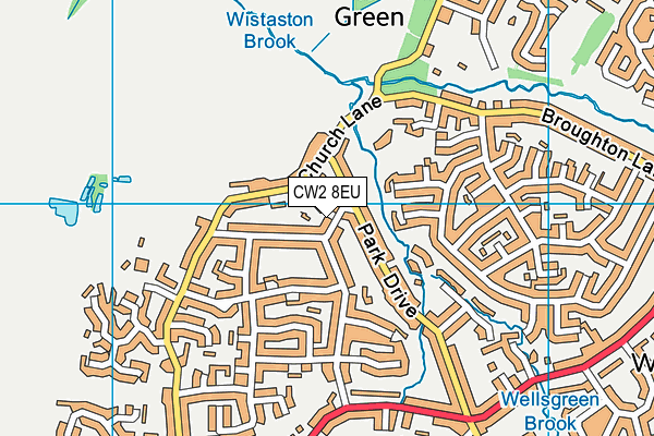 CW2 8EU map - OS VectorMap District (Ordnance Survey)