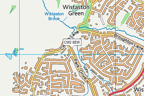CW2 8EW map - OS VectorMap District (Ordnance Survey)