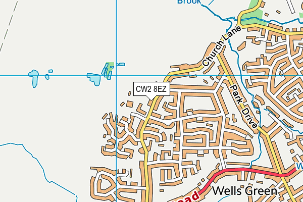 Wistaston Church Lane Academy map (CW2 8EZ) - OS VectorMap District (Ordnance Survey)