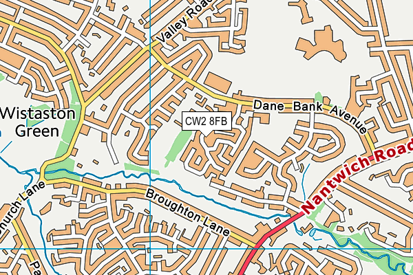 CW2 8FB map - OS VectorMap District (Ordnance Survey)