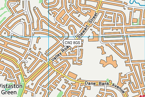 CW2 8GS map - OS VectorMap District (Ordnance Survey)