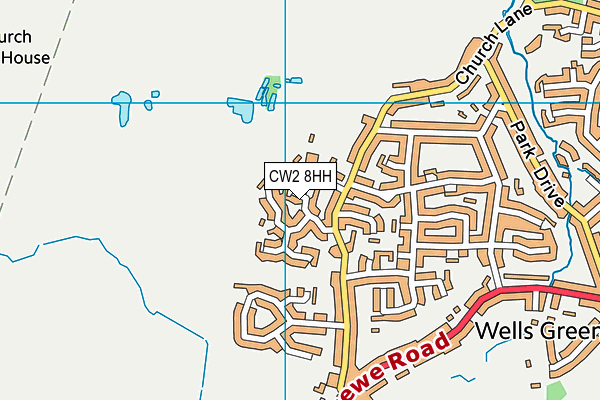 CW2 8HH map - OS VectorMap District (Ordnance Survey)