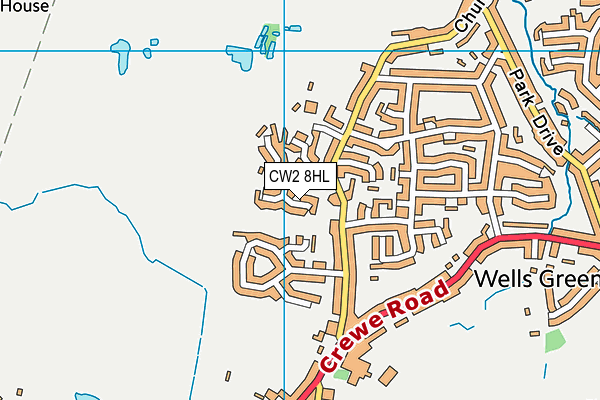 CW2 8HL map - OS VectorMap District (Ordnance Survey)