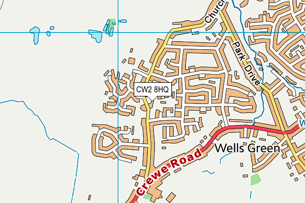 CW2 8HQ map - OS VectorMap District (Ordnance Survey)