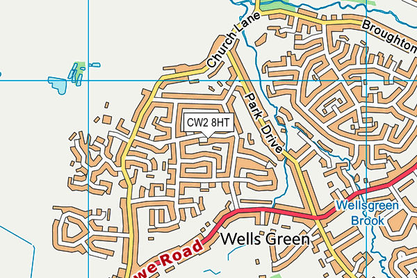 CW2 8HT map - OS VectorMap District (Ordnance Survey)