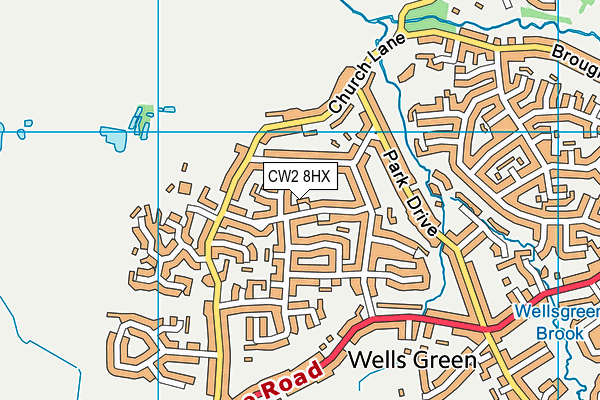 CW2 8HX map - OS VectorMap District (Ordnance Survey)