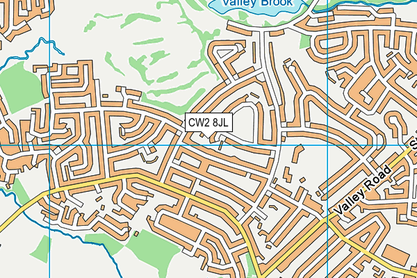 CW2 8JL map - OS VectorMap District (Ordnance Survey)