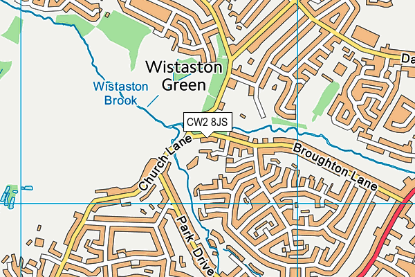 CW2 8JS map - OS VectorMap District (Ordnance Survey)