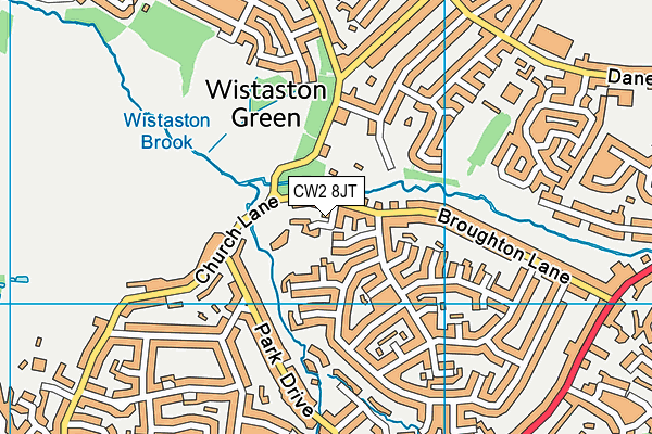 CW2 8JT map - OS VectorMap District (Ordnance Survey)