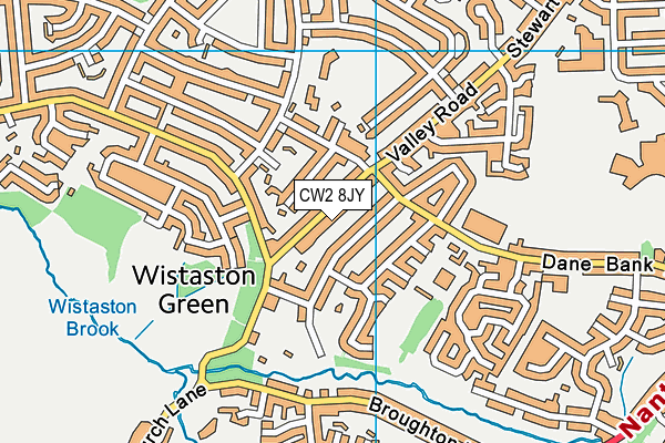 CW2 8JY map - OS VectorMap District (Ordnance Survey)